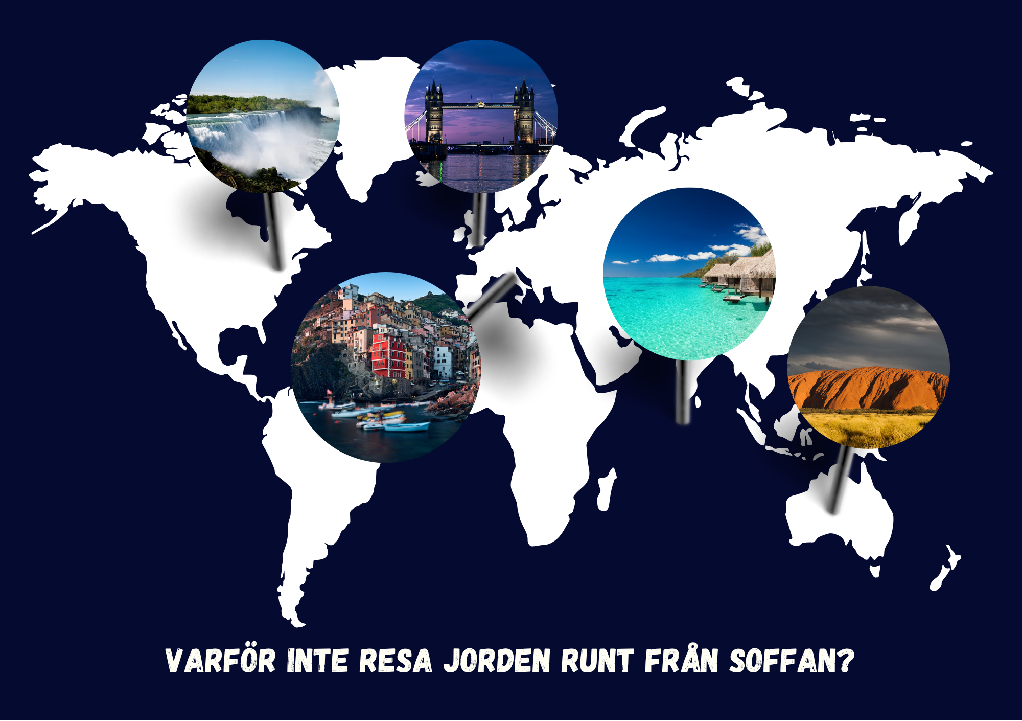 Karta över våra spel och resor